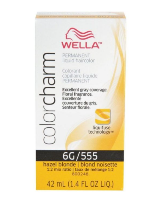 Wella Color Charm Permanent 6G/555 Hazel Blonde 1.4 oz-2 Pack