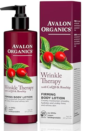 Avalon Organics Firming Body Lotion, Wrinkle Therapy with CoQ10 & Rosehip, 8 oz