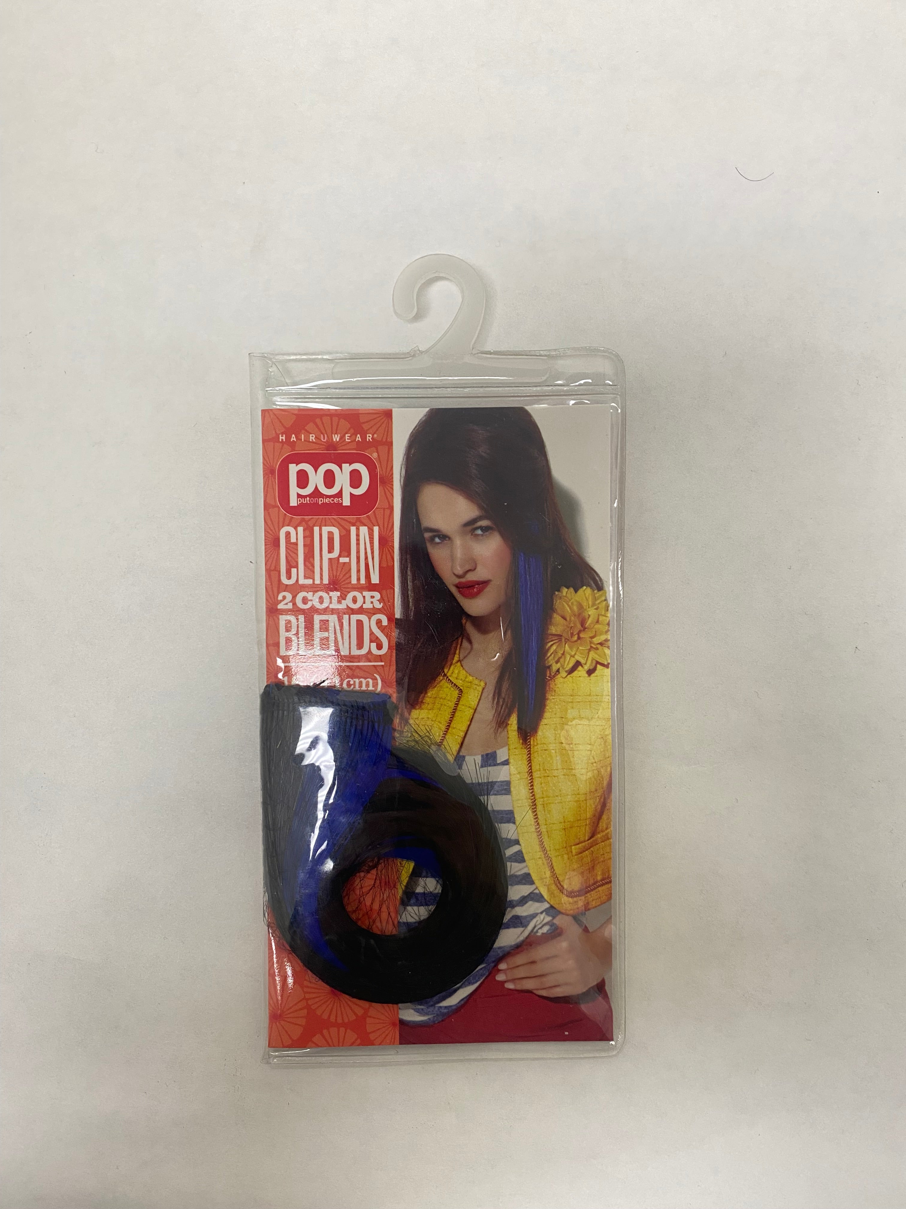 Hair U Wear POP Clip-in 2 Color Blends Blue/Black