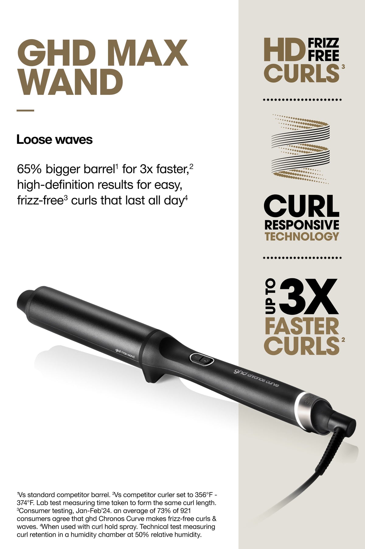 ghd Chronos Max 1.5" Curling Wand with Ceramic Barrel