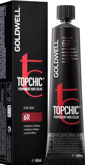 Goldwell Topchic Permanent Hair Color-6R Mahogany 2.1oz 60g