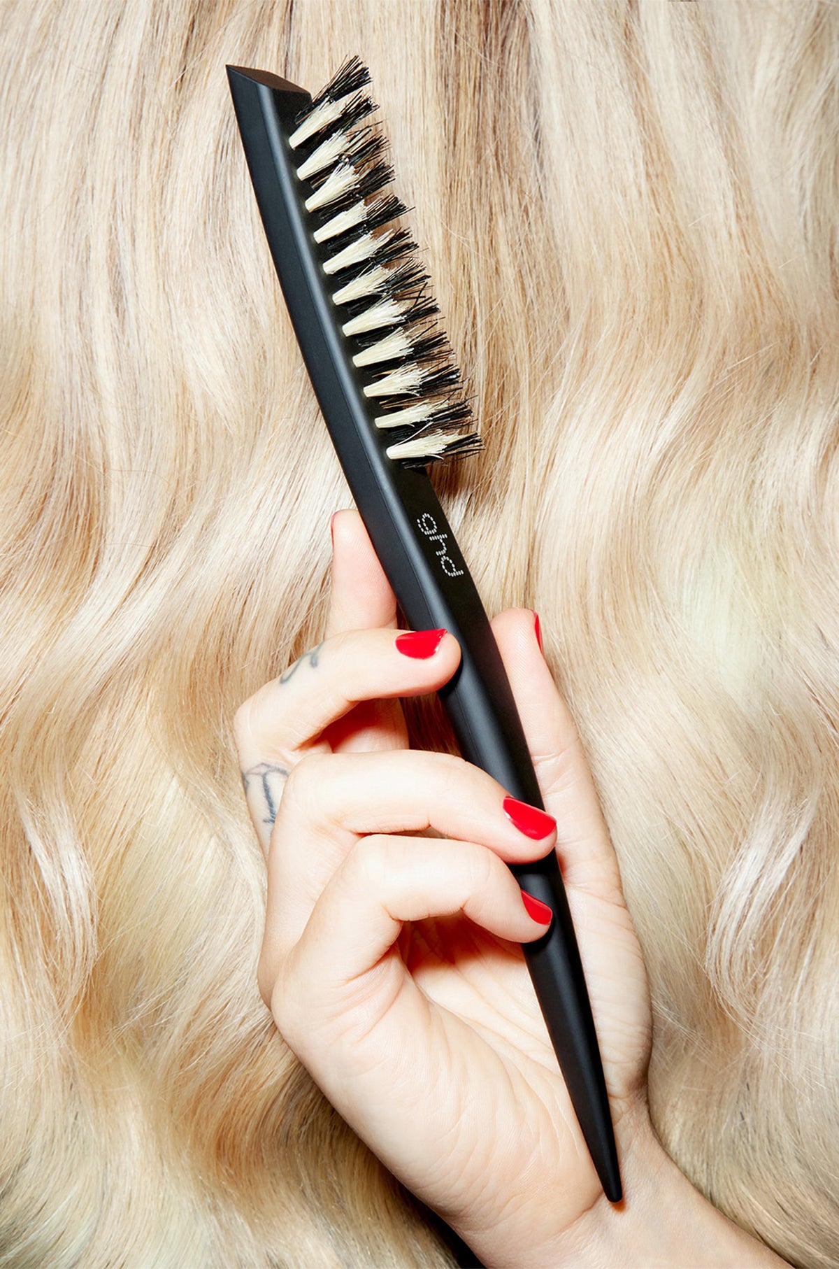 ghd Narrow Dressing Brush for Smoothing, Volume & Sleek Up-Styles, Black