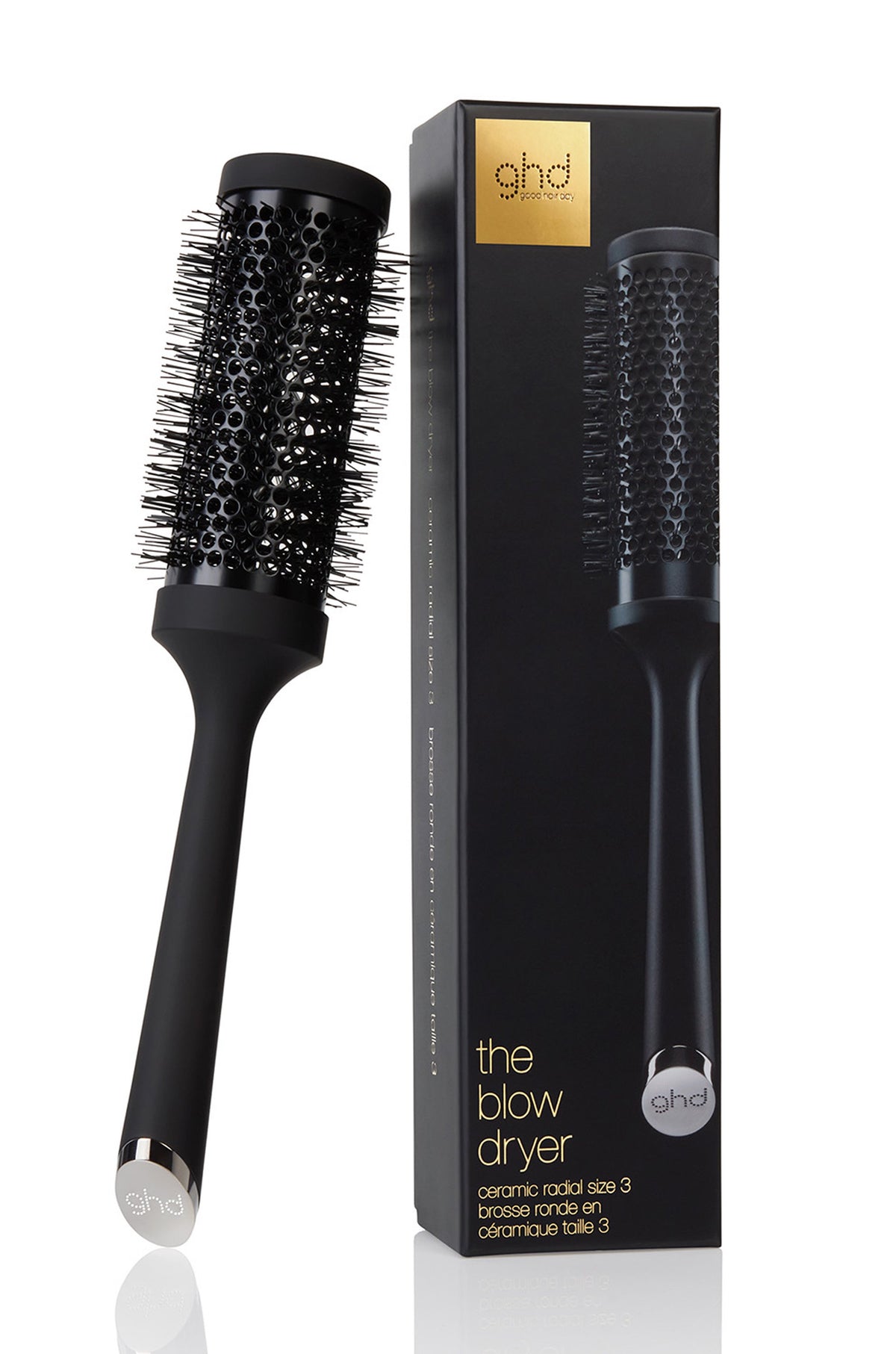 ghd Ceramic Vented Round Brush Size 3" (45mm) for Blow-Drying, Volume and Smooth Sleek Finish