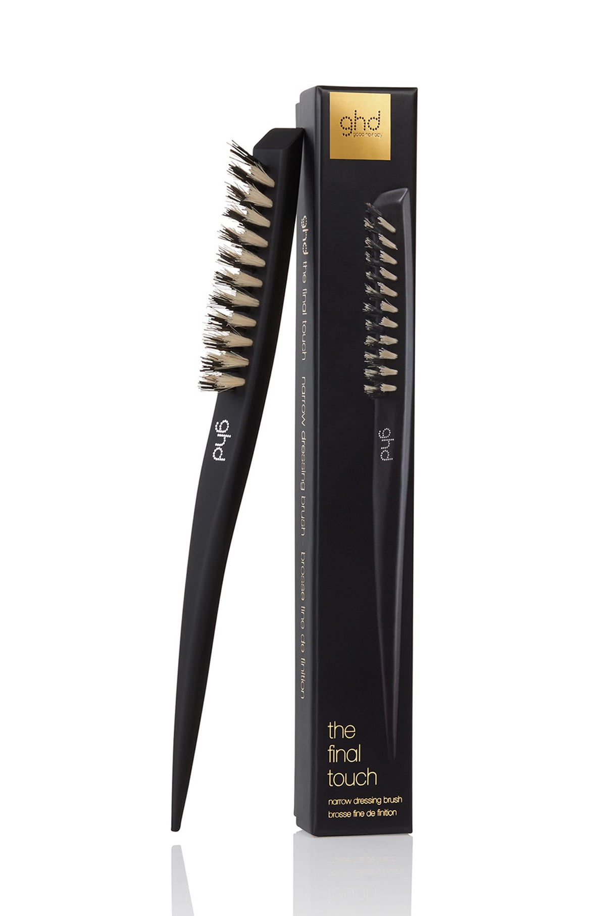 ghd Narrow Dressing Brush for Smoothing, Volume & Sleek Up-Styles, Black