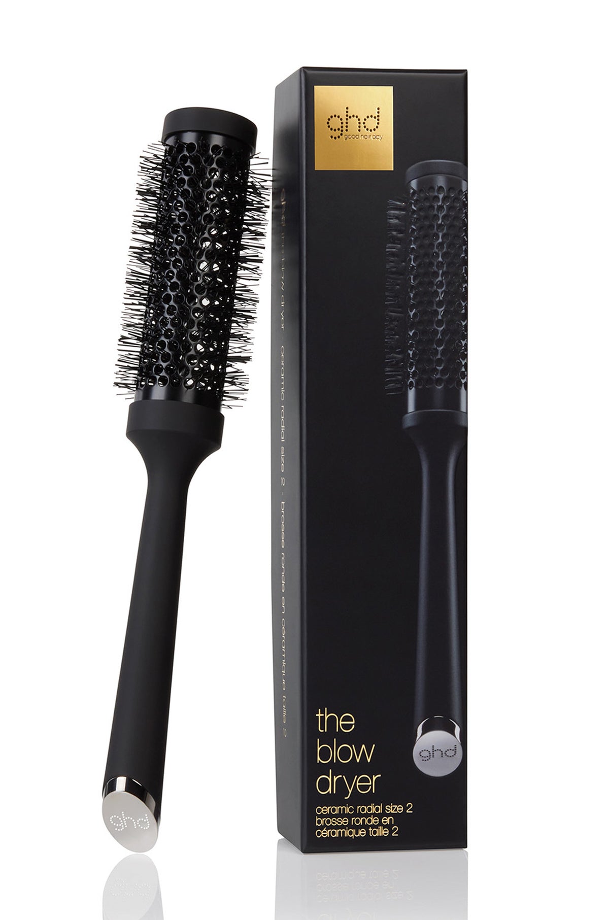ghd Ceramic Vented Round Brush 2" (35mm) for Blow-Drying Medium to Thick Hair