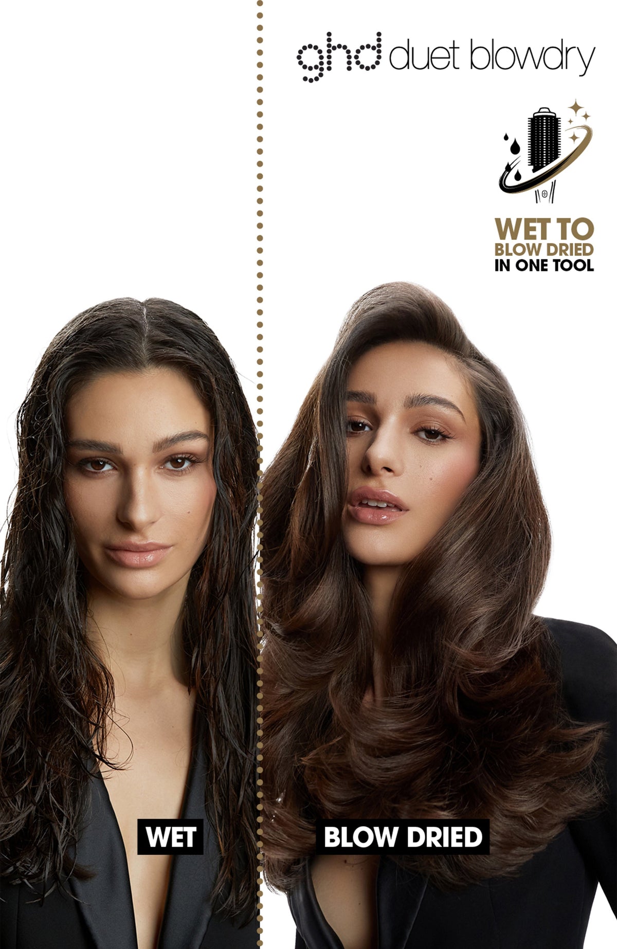 ghd Wet to Dry Duet Blowdry (Black)