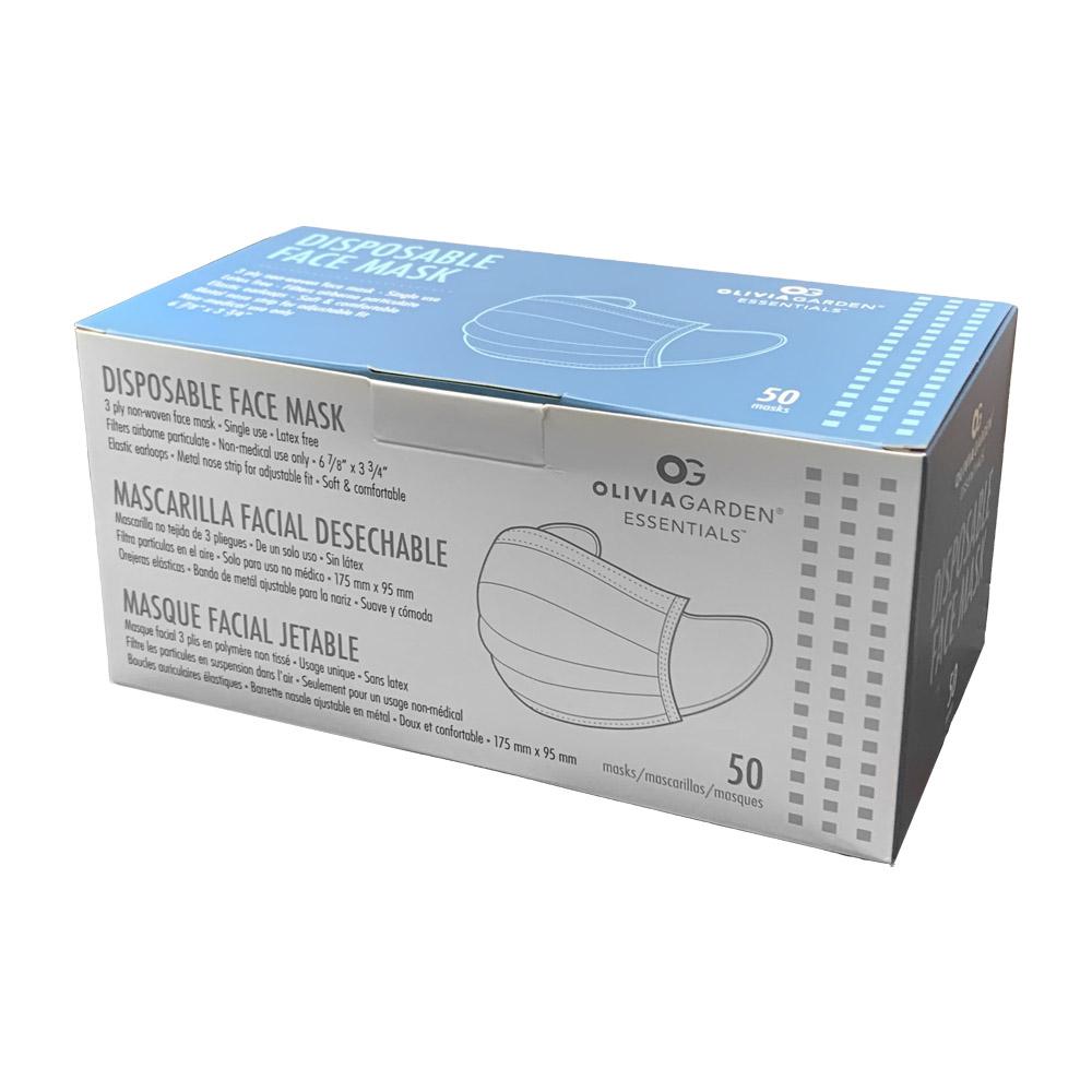 Olivia Garden 3-Ply Disposable Face Mask, 50Ct