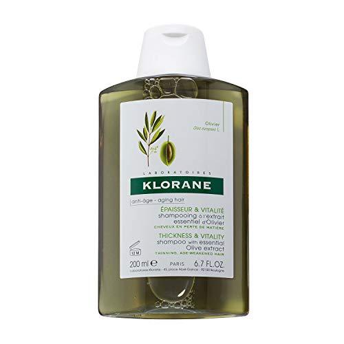 Klorane Shampoo with Olive Extract, for Thicker and Stronger Hair, Paraben and SLS Free