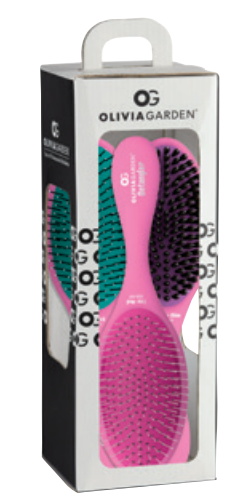 Olivia Garden Recycled OG Brush Collection 3-pc Pink
