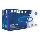 Ambitex N5101 Nitrile Gloves Large Blue, 100Ct
