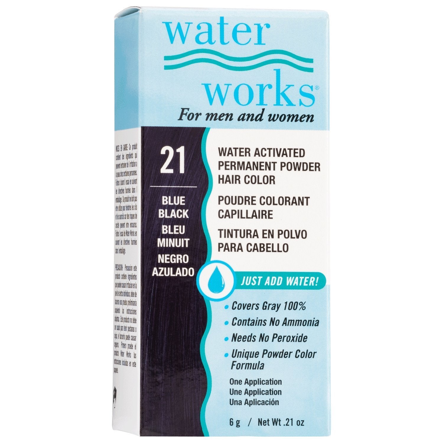 Water Works #21 Blue Black Hair Color