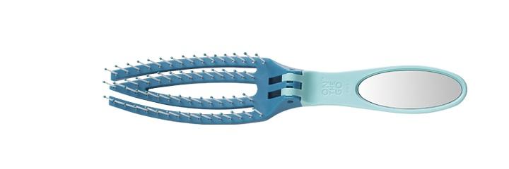 On The Go Folding Brush Detangle & Style - nylon bristles