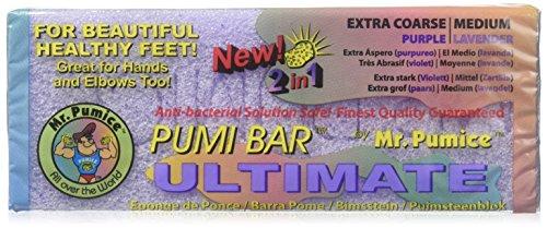 Mr. Pumice Ultimate Pumi Bar 2 in 1 (Coarse/Medium), Lavender/Purple, 1 piece