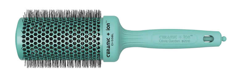 Olivia Garden Brush Ceramic + Ion Blossom Limited Edition CI - 55BL 2 1/8" Pastel Turquoise