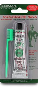 Clubman Moustache Wax Hang Pack Neutral 0.5 oz