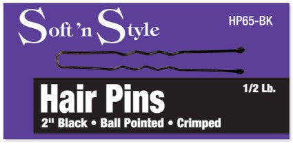Hair Pins, Black, 1/2 lb. box - 2"