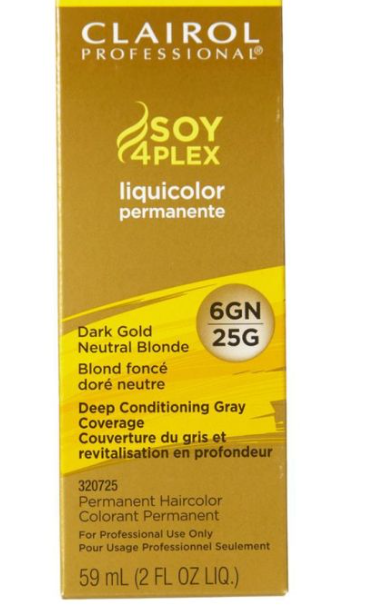 Clairol Soy4Plex 6GN/25G Dark Gold Neutral Blonde- 2 pk