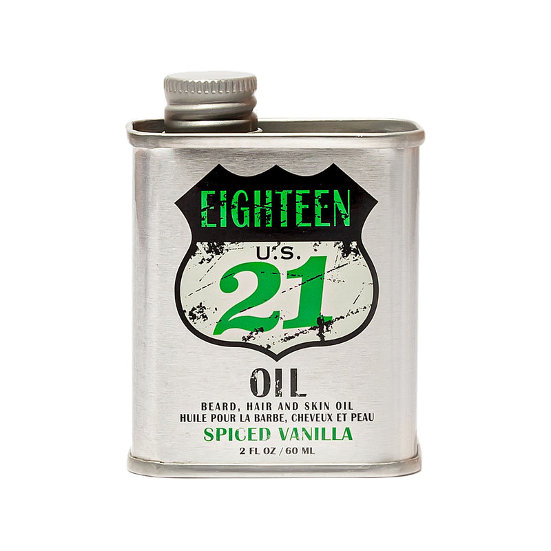 18.21 Man Made Beard, Hair and Skin Oil 2oz. (Spiced Vanilla)