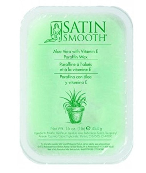 Satin Smooth Aloe Vera Paraffin Wax with Vitamin E 14 Ounce