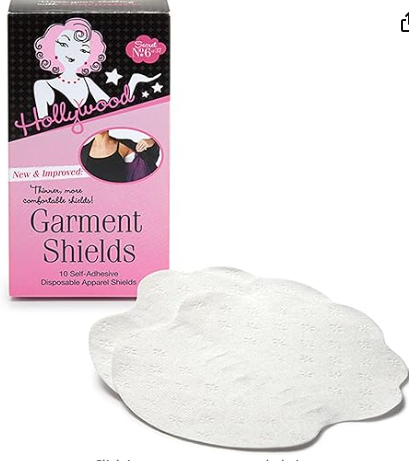Hollywood Fashion Secrets Garment Shields, Moisture Wicking Sweat Pads, 10 Count