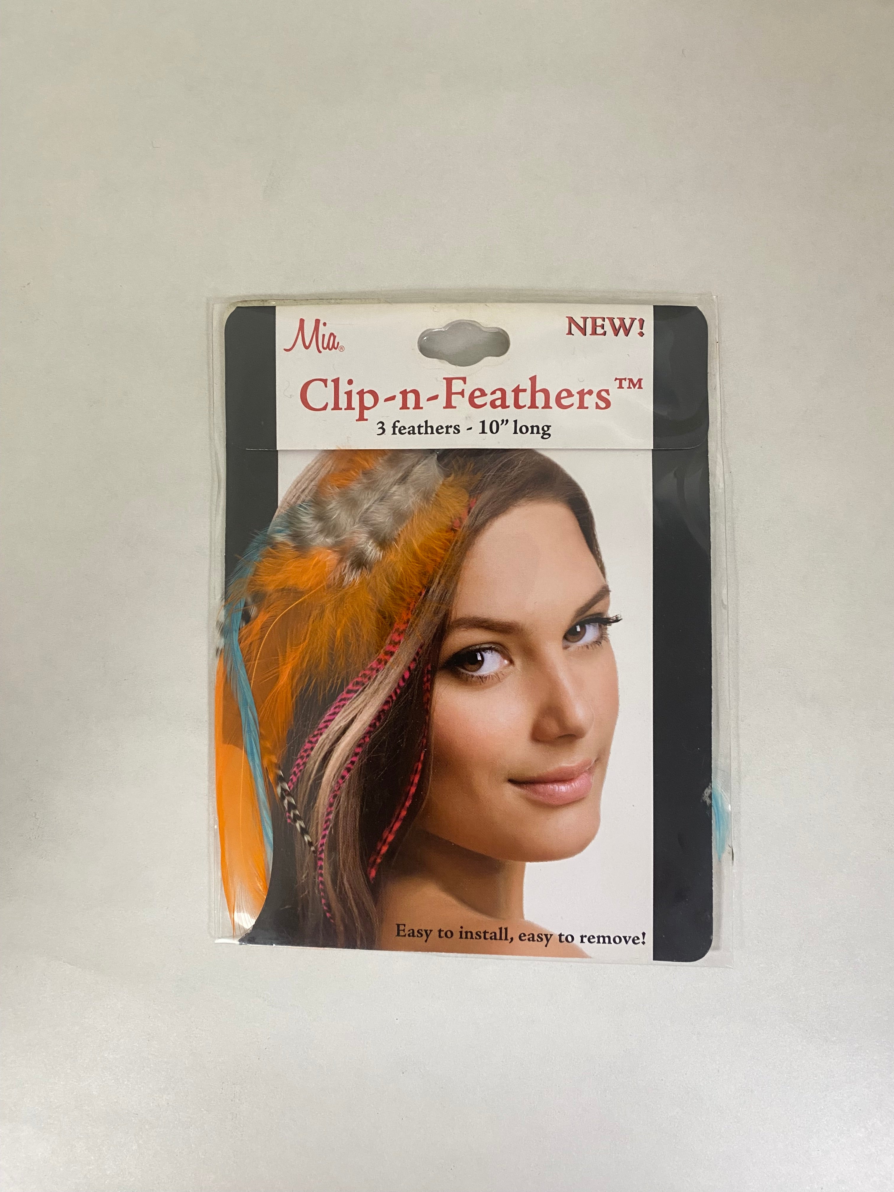 Mia Clip-n-Feathers Orange/Teal