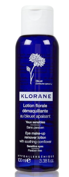 Klorane Eye Make-up Remover Lotion with Smoothing Cornflower 3.38 Oz
