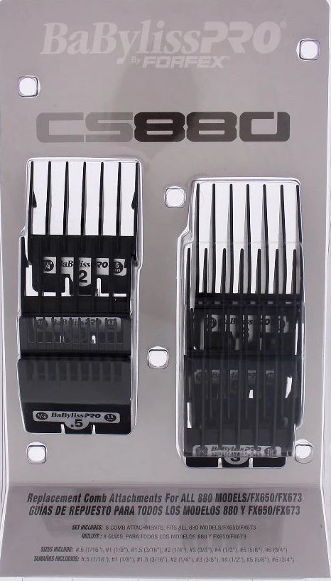 BaBylissPRO Clipper Attachment/Comb 8pc Set