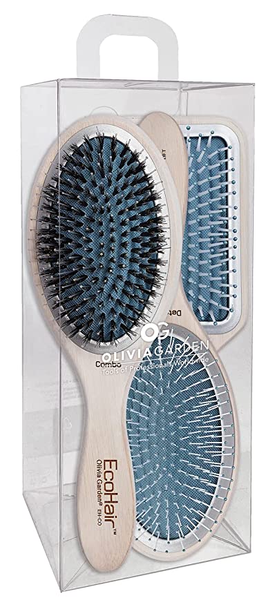 Olivia Garden EcoHair Paddle Bamboo Hair Brush Kit