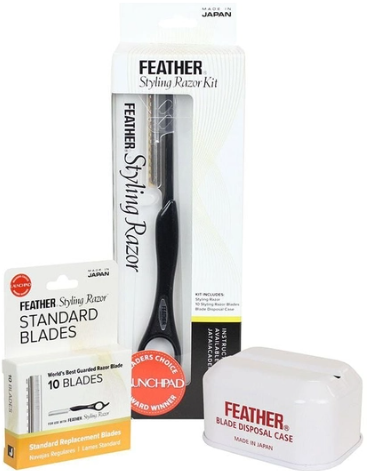 FEATHER Black Styling Razor Standard Kit