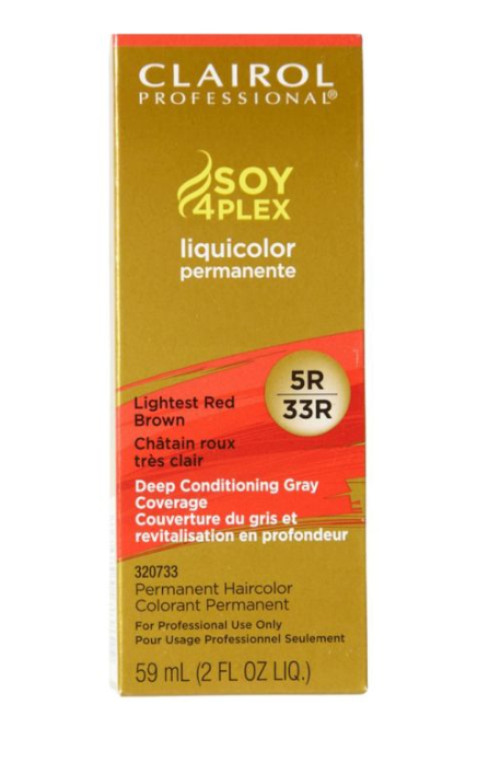 Clairol Soy4Plex 5R/33R Lightest Red Brown-(2 pack)