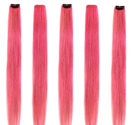Styleable! Hairdo Fine Line Clip-in by Jessica Simpson 16" 5 pc-Pink