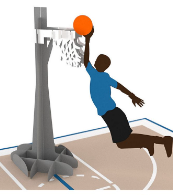 LOVEPOP 3D POP UP CARD "BASKETBALL TEAM"