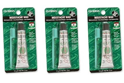 Clubman Moustache Wax Black 0.50 oz- 3 pack