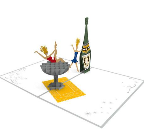 LOVEPOP 3D POP UP CARD "CHAMPAGNE LADIES"