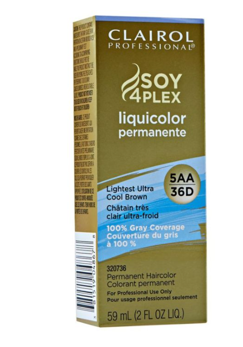 Clairol Soy4Plex 5AA/36D Lightest Ultra Cool Brown-3pk