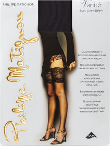 Philippe Matignon Vanite' Bas-Jarretière Black (Size 2-S)