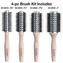 Olivia Garden EcoHair Combo Vent Round Bamboo Hair Brush EH-BOX01