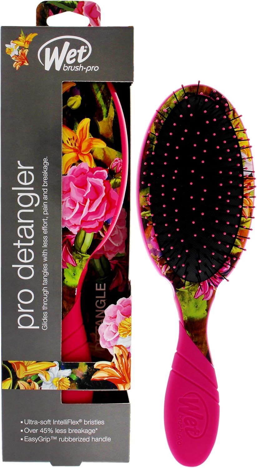 Wet Brush Pro Detangler Hyper Floral Brush - Pink