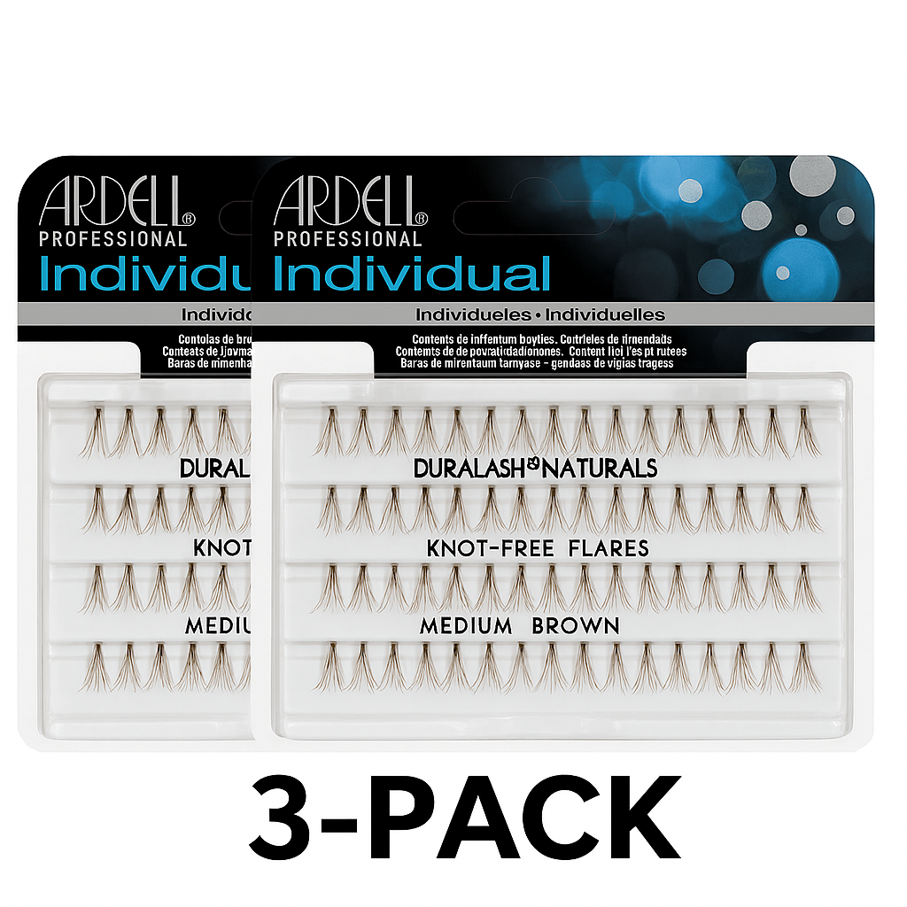 Ardell Individual-Knot Free Lashes - Medium Brown (3-pack)