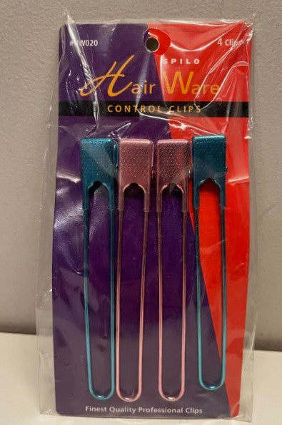 SPILO Hair Ware Control Clips 4 clips- (2-packs)