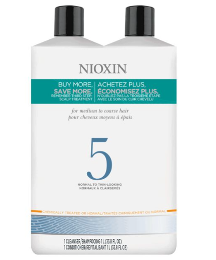Nioxin System 5 Cleanser Scalp Therapy Conditioner Duo For Unisex 2 Pc 33.8oz Shampoo, 33.8oz Conditioner