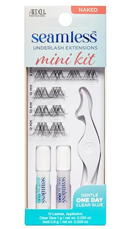 Ardell Seamless Eyelash Extension Mini Kit -NAKED -10 Lash Clusters, 1-Pack