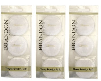 BRANDON Powder Puff, 3pc (Pack of 3)