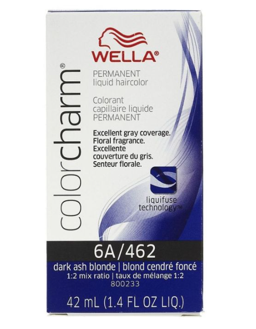 Wella Color Charm Permanent Liquid Haircolor 6A/462 Dark Ash Blonde 1.4 oz -2 pack