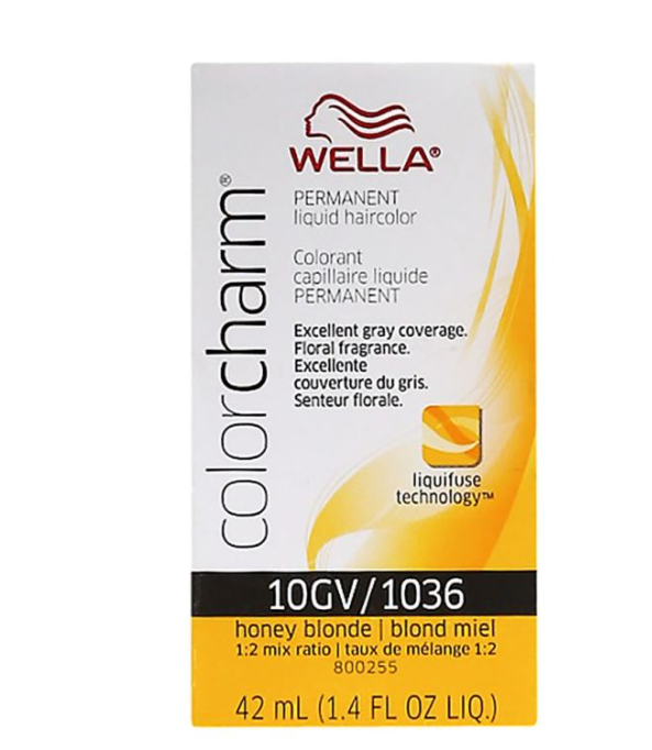 Wella Color Charm Permanent 10GV/1036 Honey Blonde 1.4 oz-2pack