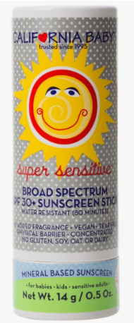 California Baby Super Sensitive SPF 30+ Sunscreen Stick Broad 14g / 0.5oz