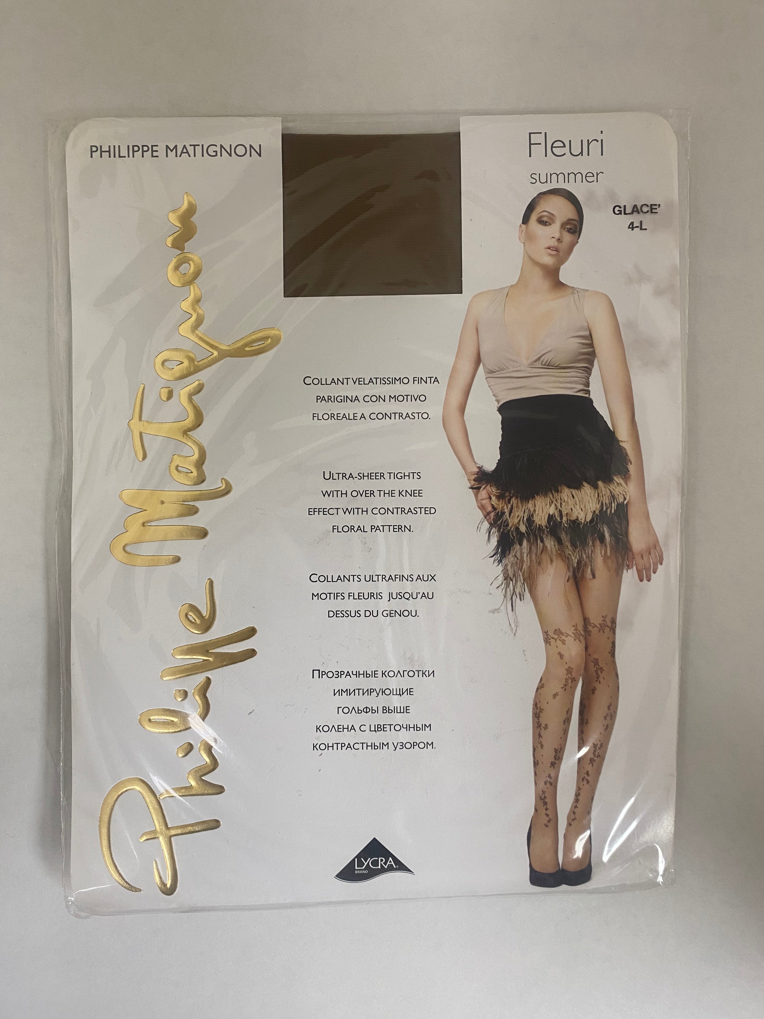 Philippe Matignon Fleuri Summer Tights Glossy (Size 4-L)