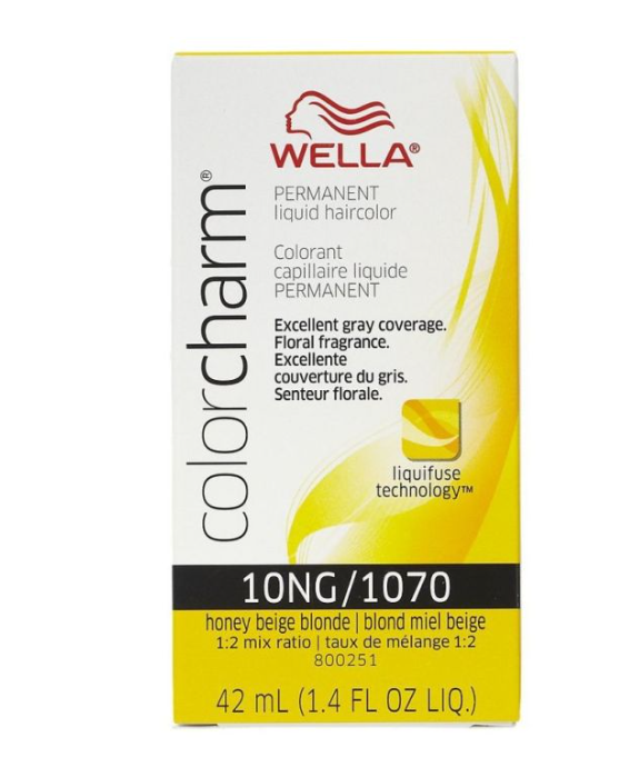 Wella Color Charm Permanent 10NG/1070 Honey Beige Blonde 1.4 oz-2 pack