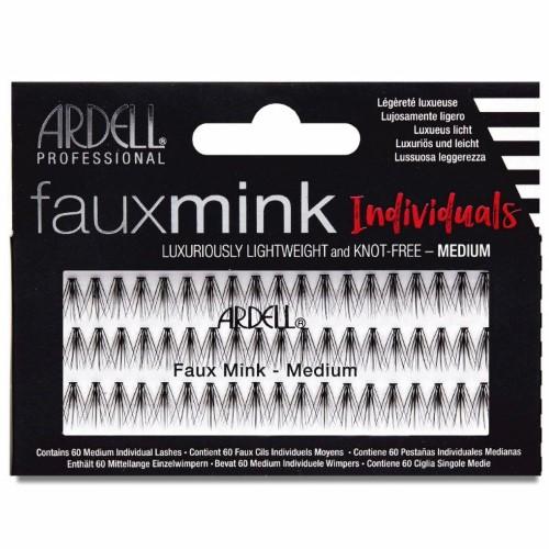 Ardell Faux Mink Individual-Knotted Lashes - Medium Black