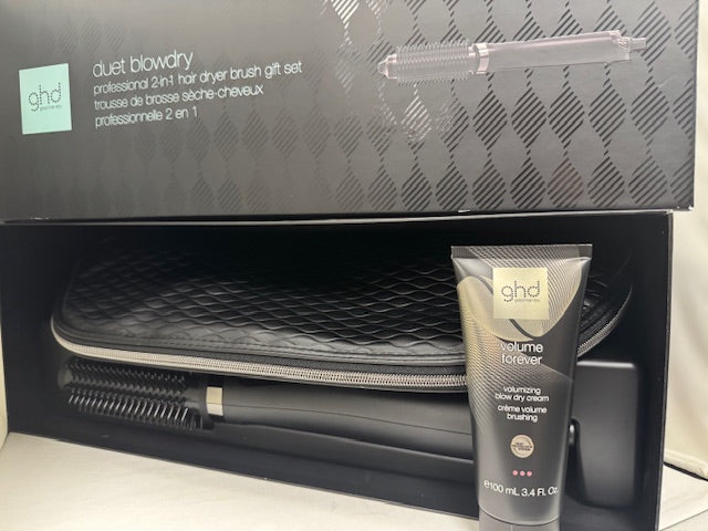 ghd Wet to Dry Duet Blowdry + Case+ Volume Foreve- Black